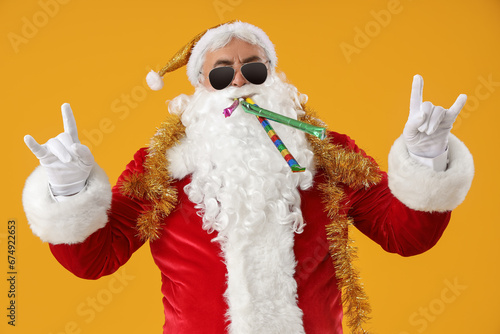 Cool Santa Claus with party...