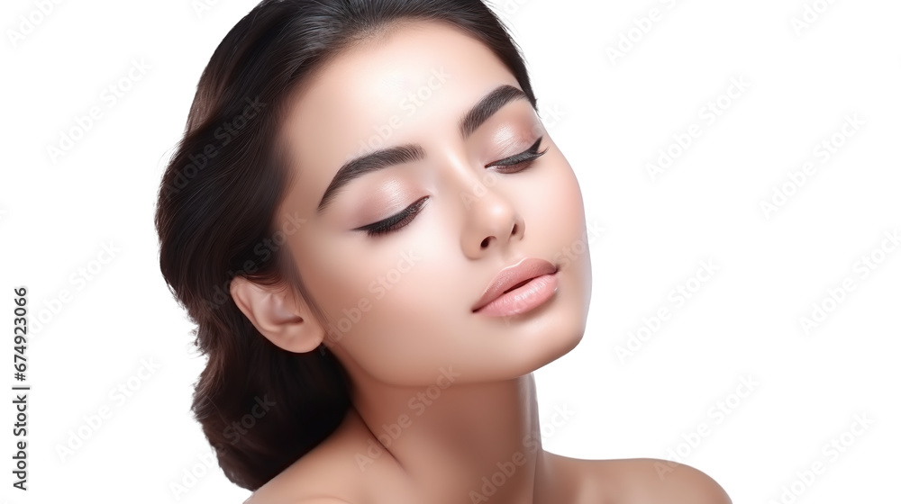 beauty portrait of a cool female indian model with her black hair isolated against transparent background beauty portrait of a cool female indian model with her black hair isolated against transparent background