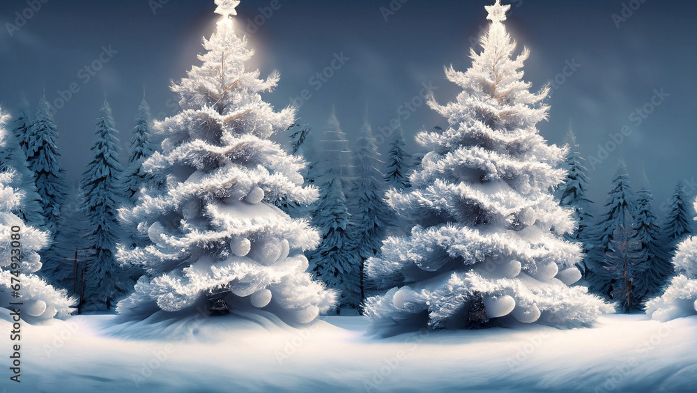 Zimowe tło świąteczne, białe bombki. Generative AI - obrazy, fototapety, plakaty 