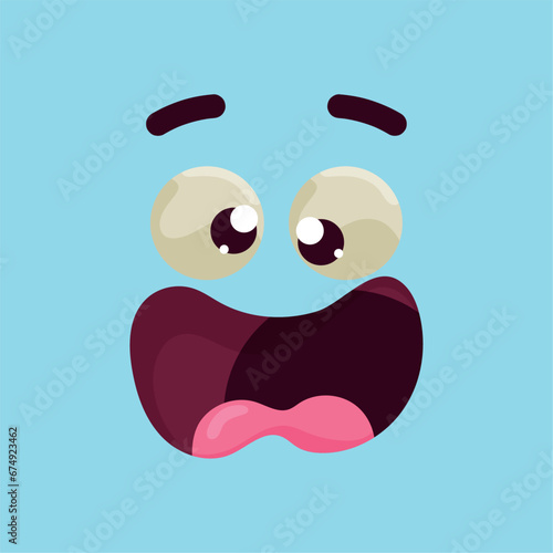 Isolated cute happy facial expression Vector