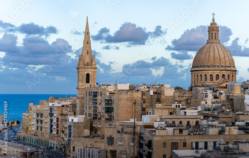 Skyline of Valletta Malta