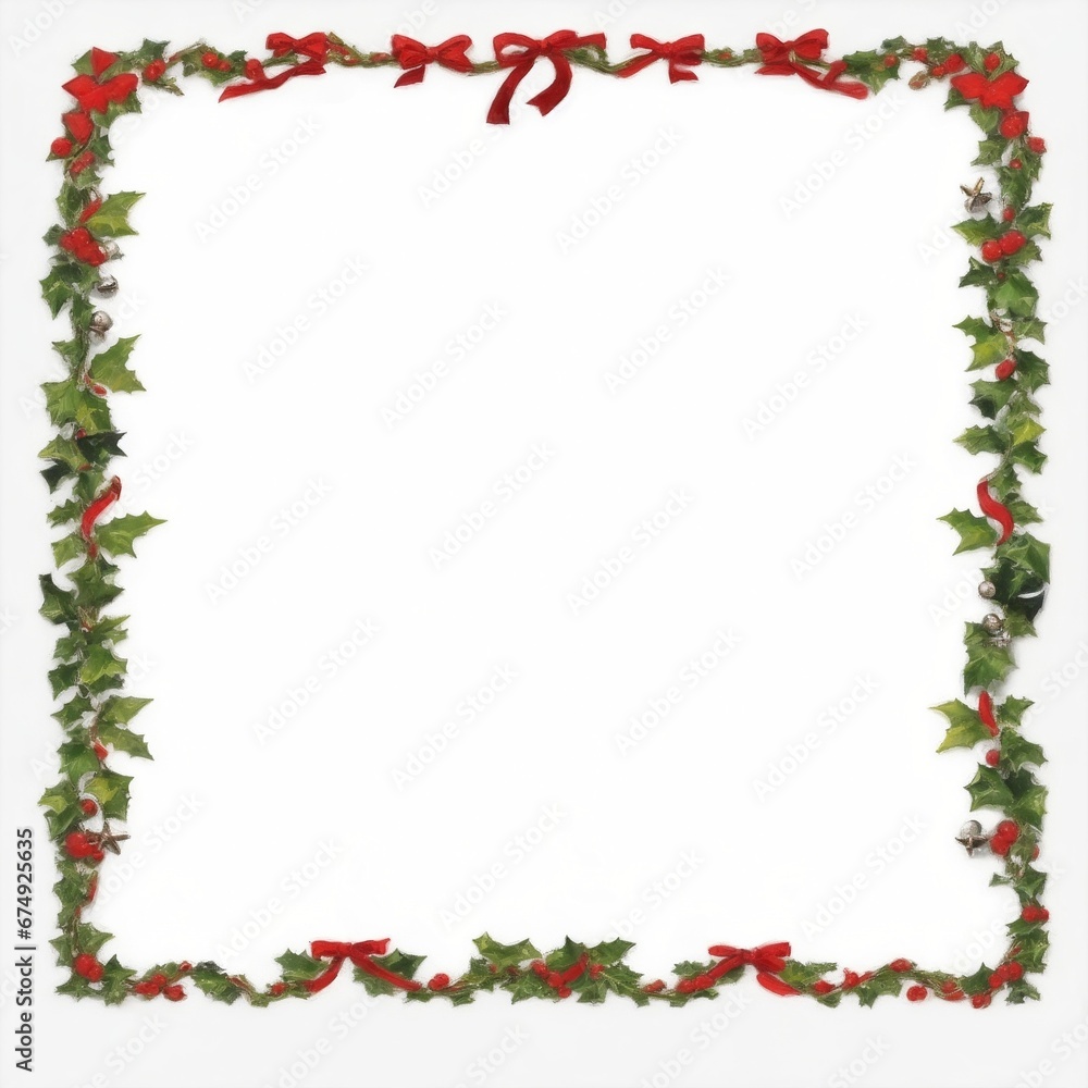 Christmas border frame white background Christmas border frame white background