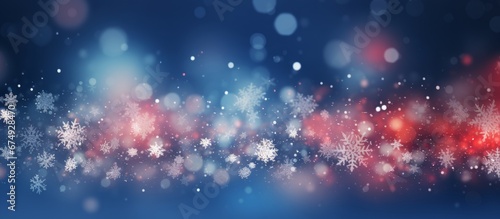 Red blue snowflake abstract christmas background