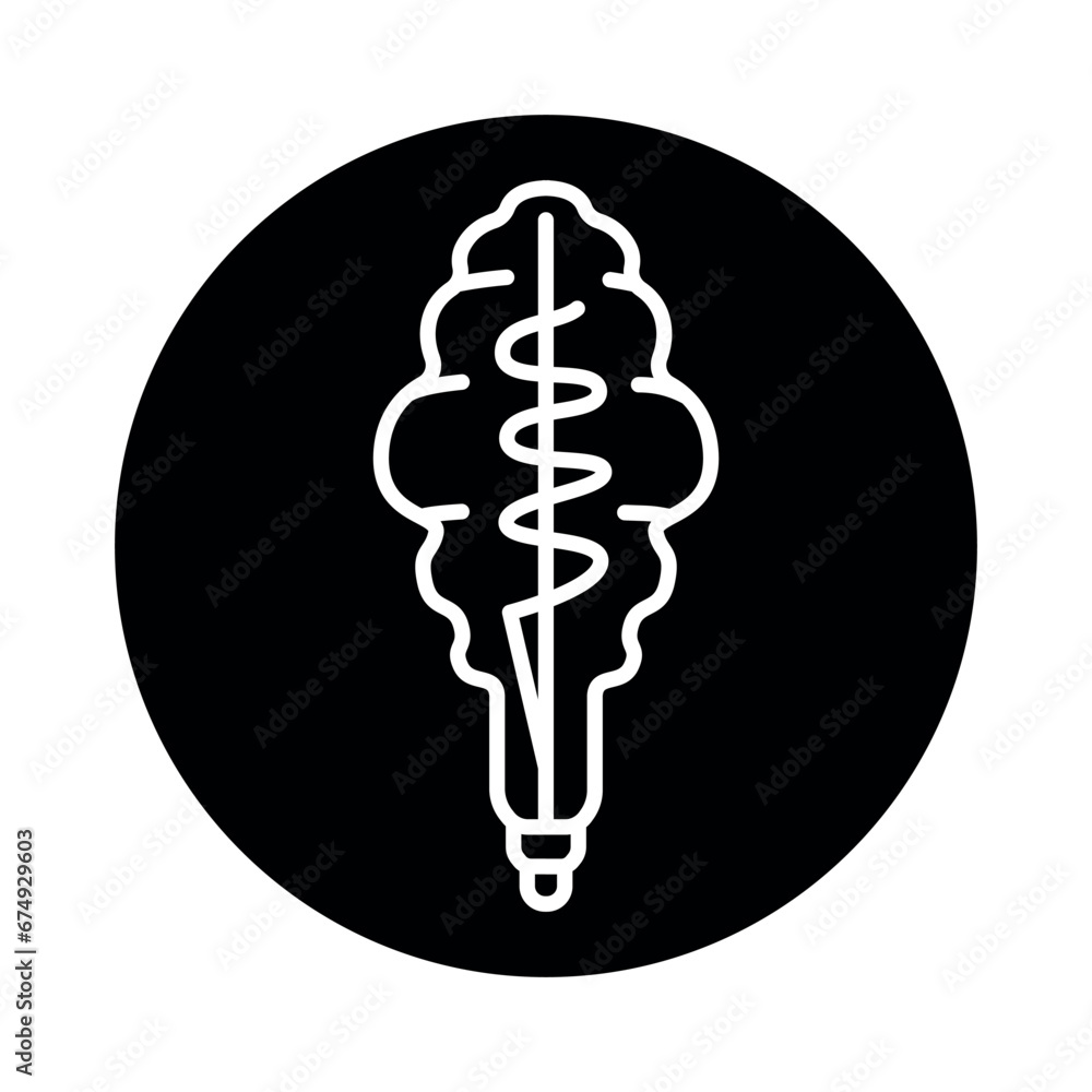 Decorative lamp black line icon. Decorative lamp black line icon.
