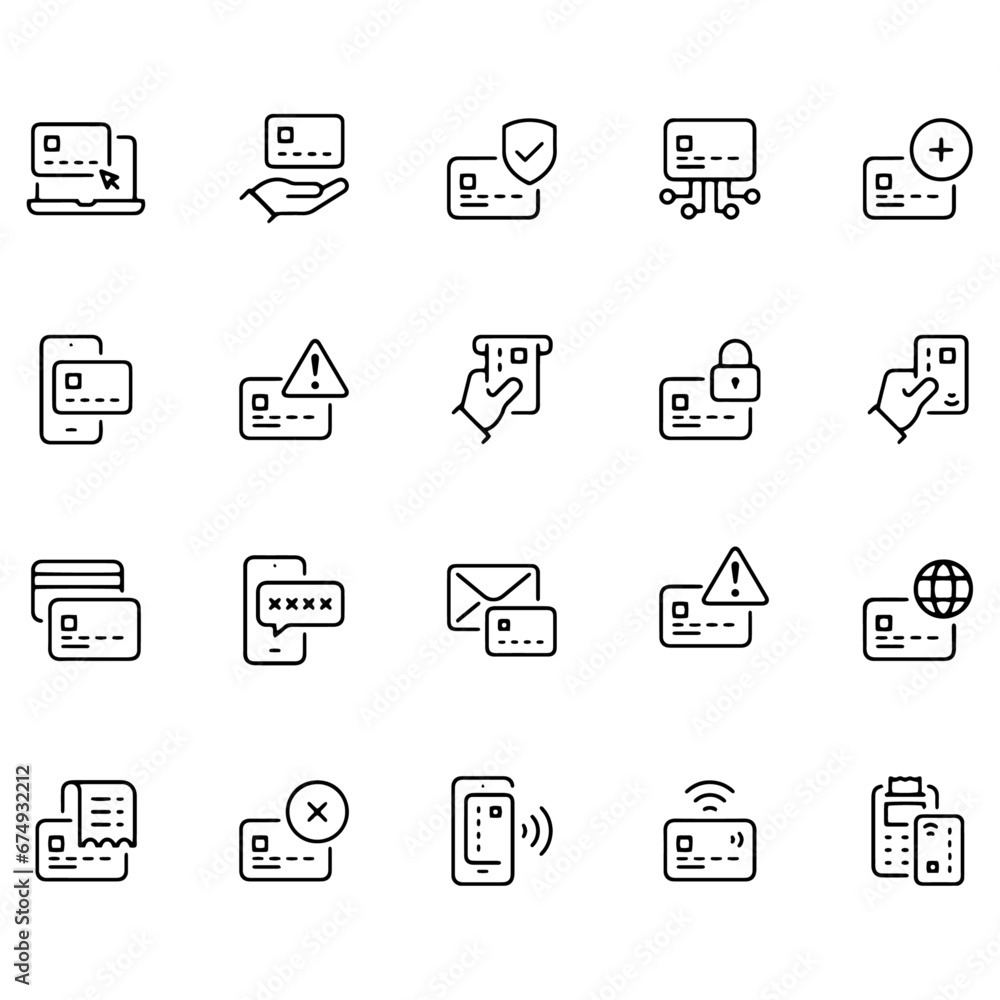 Credit Card icons vector design