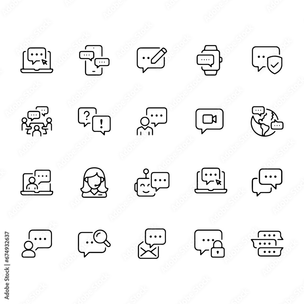 Message icons vector design