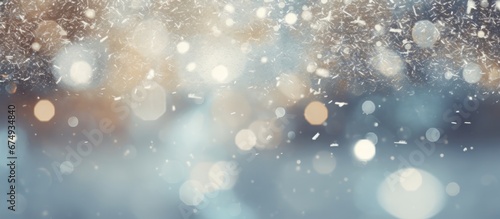 Golden glow bokeh Christmas abstract background