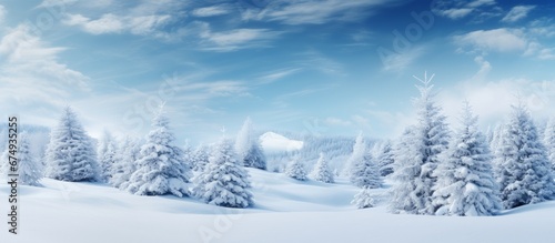 Christmas white landscape background