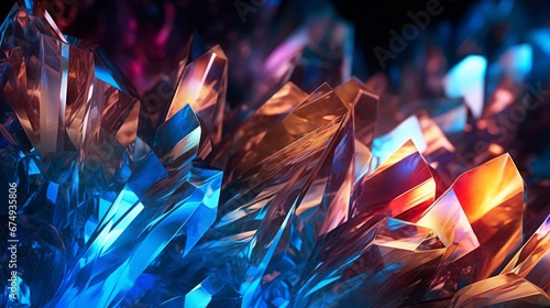 A blurred abstract image of a crystal creating  AI generated illustration