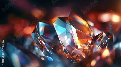 A blurred abstract image of a crystal creating AI generated illustration