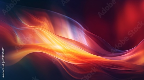 A blurred abstract image of a flame creating a blur AI generated illustration
