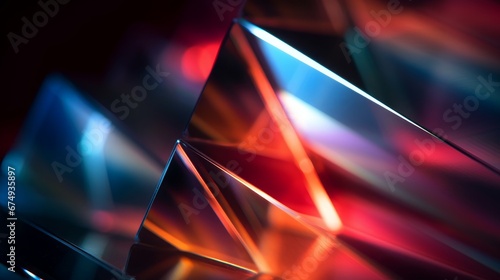 A blurred abstract image of a glass prism creating a AI generated illustration