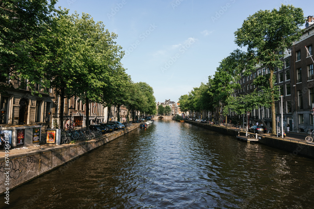 Fototapeta premium canal europa Amsterdam 