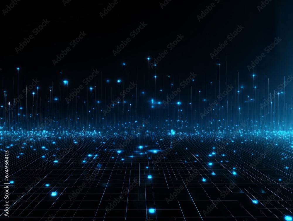 Abstract sci-fi blue background, business concept of digital future., AI Abstract sci-fi blue background, business concept of digital future., AI
