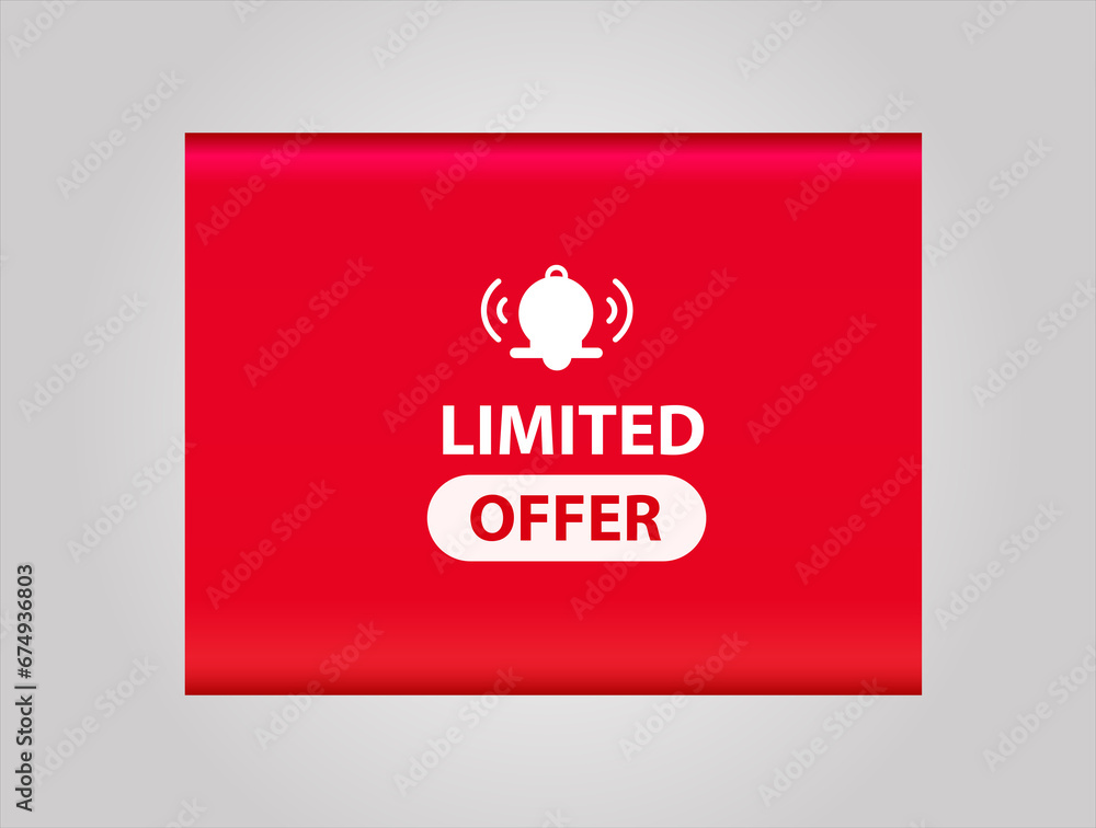  red flat sale web banner for limited offer
