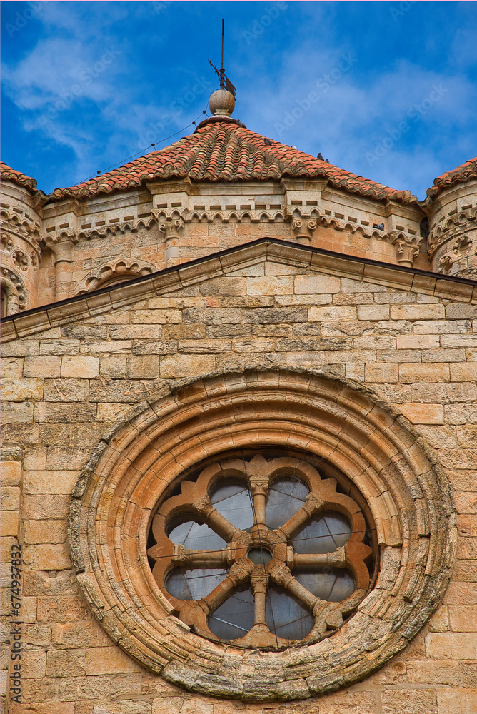 View of the apse in the romanesque Collegiate Church of Toro in Zamora , Spain