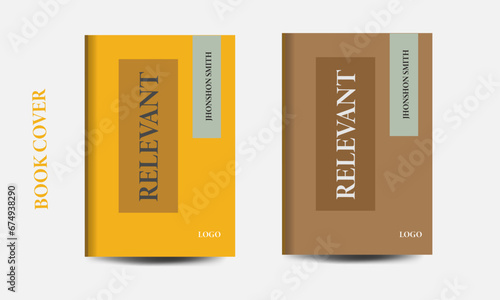 Simple & Clean Book Cover Design Template With Two Color Variation, presentation, hardcover,  cover design.