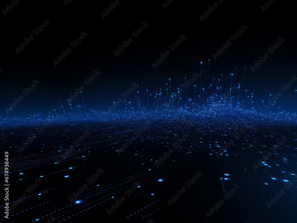 Abstract sci-fi blue background, business concept of digital future., AI Abstract sci-fi blue background, business concept of digital future., AI