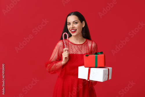 Beautiful young woman with ...
