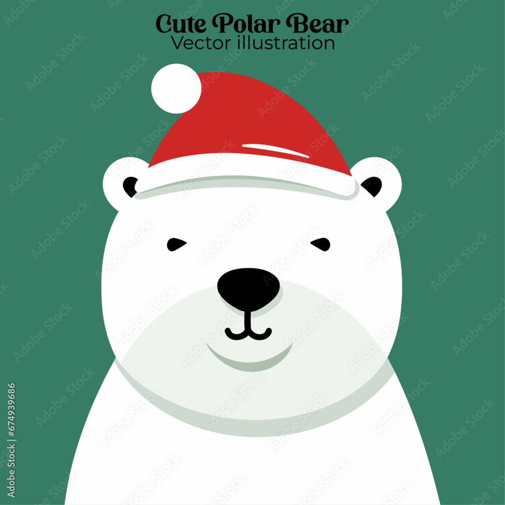 Adorable Polar Bear: A Vector Art for the Christmas Season Adorable Polar Bear: A Vector Art for the Christmas Season
