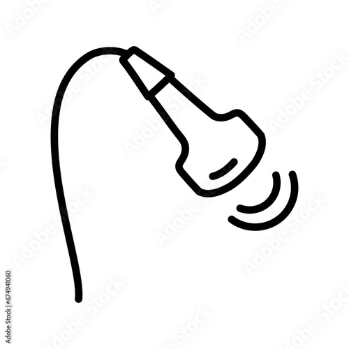Ultrasound device black line illustration
