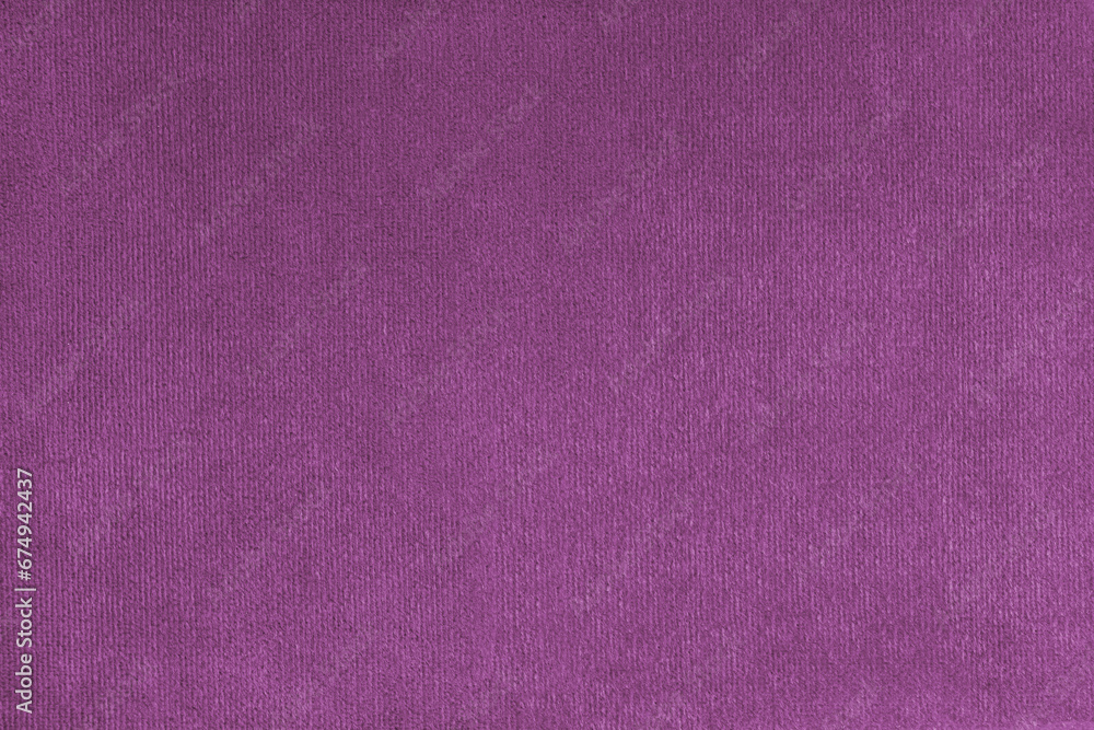 Fototapeta premium Texture background of velours pink fabric. Upholstery texture fabric, velvet furniture textile material, design interior, decor. Fleecy fabric texture close up, backdrop, wallpaper.