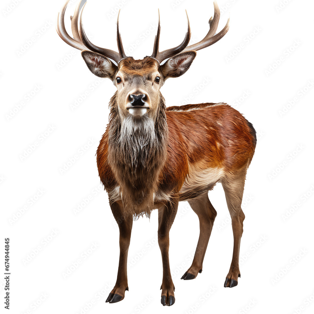 Obraz premium deer isolated against transparent background