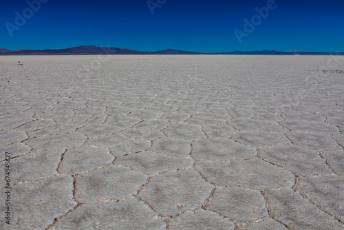 Salinas Grandes salt flat in Salta, Andes, North Argentina, South America