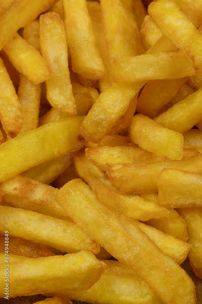 tas de frites, en gros plan tas de frites, en gros plan