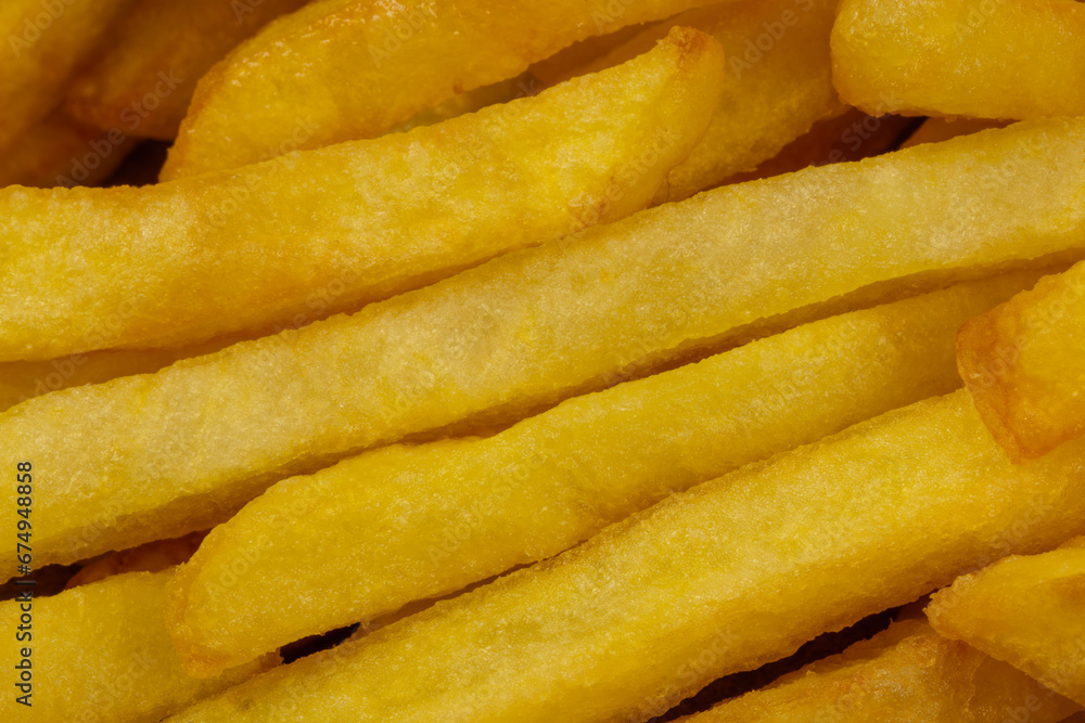 tas de frites, en gros plan tas de frites, en gros plan