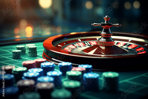 Online casino, online poker. Dice, chips, tokens, roulette, online gambling, azart games. Facility for certain types of gambling. Betting money on games. Bets, winnings, entertainment, recreation.