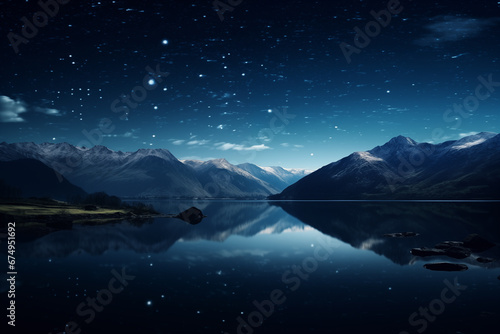 Download a beautiful nature landscape at night for wallpapers