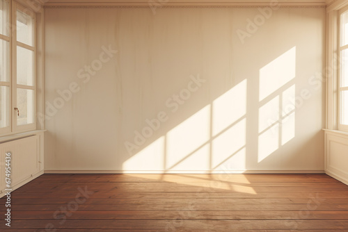  Empty Room with Sunlight and Shadows