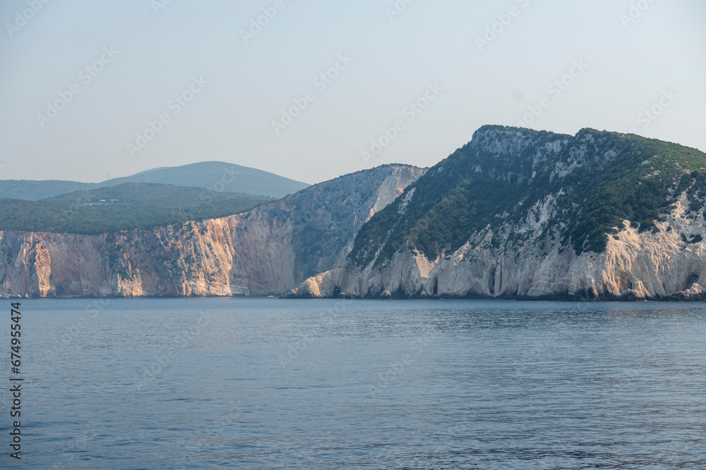 Panoramic view of coastline of Lefkada, Ionian Islands, Greece Panoramic view of coastline of Lefkada, Ionian Islands, Greece