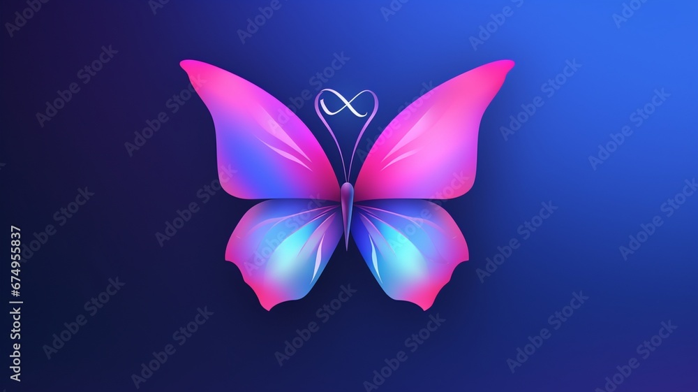 A butterfly symbol is neon beautiful image Ai generated art A butterfly symbol is neon beautiful image Ai generated art