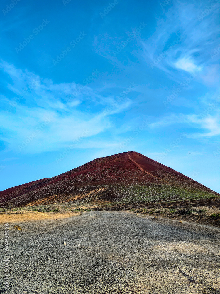 Fototapeta premium Mountain planet in Spain and Iceland volcan