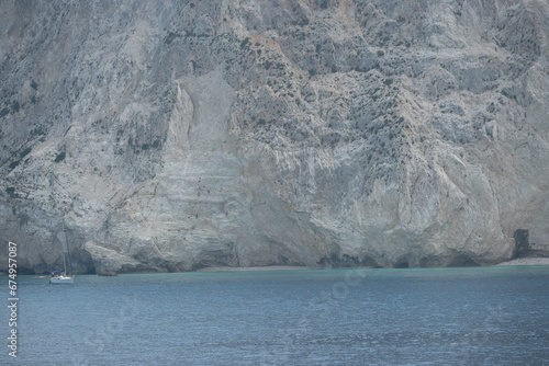 Panoramic view of coastline of Lefkada, Ionian Islands, Greece