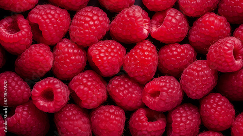 fruit background of close-up raspberry, for raspberry sellers, healthcare concept, smoothie concept, top view