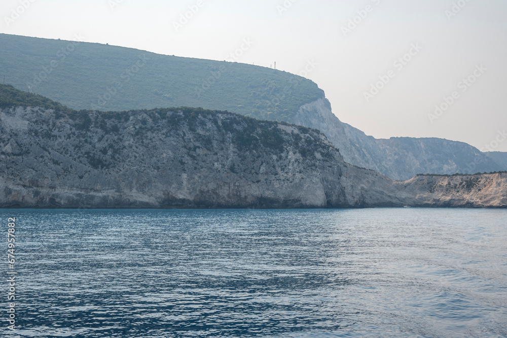 Panoramic view of coastline of Lefkada, Ionian Islands, Greece Panoramic view of coastline of Lefkada, Ionian Islands, Greece