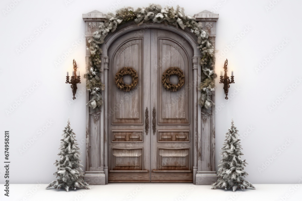 Elegant Holiday Welcome with a Luxurious Christmas Door