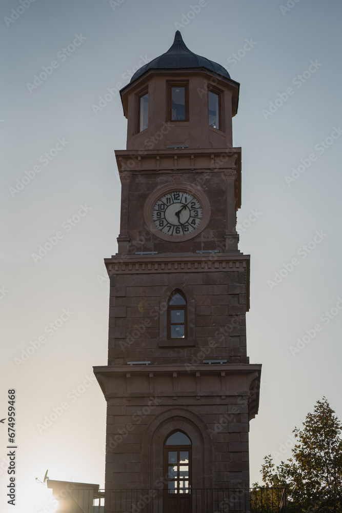 The famous clock tower in Canakkale city center
