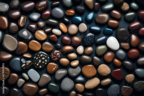 black and white pebbles generated by AI technology