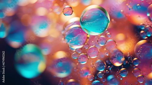 Abstract shining colorful bubbles background.