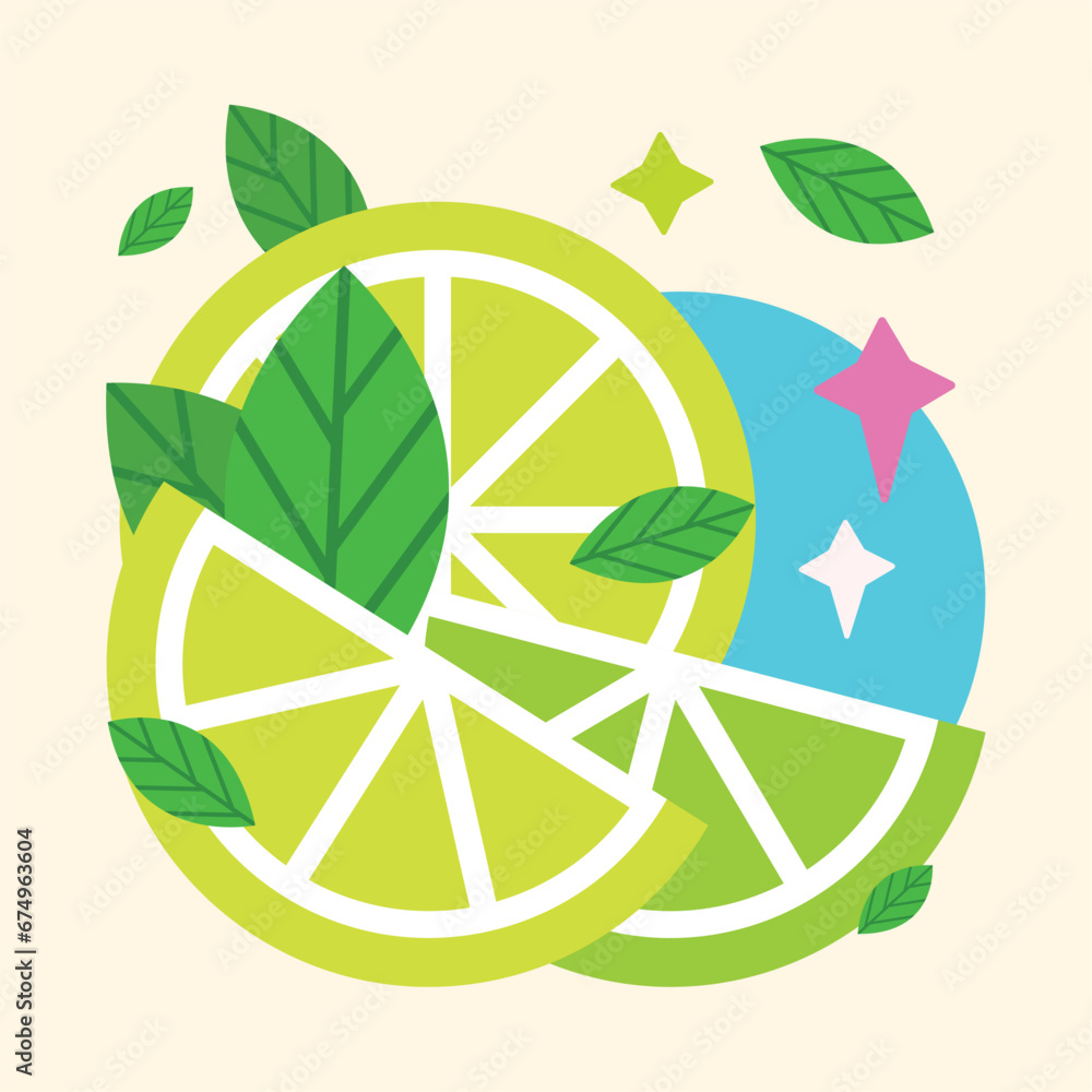 Isolated lemon cut icon Healthy food Vector