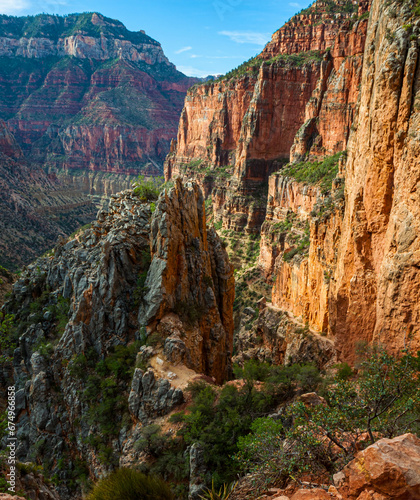 The Eye of the Needle on the North Kaibab Trail in Roaring Springs Canyon, Grand Canyon National Park, Arizona, USA