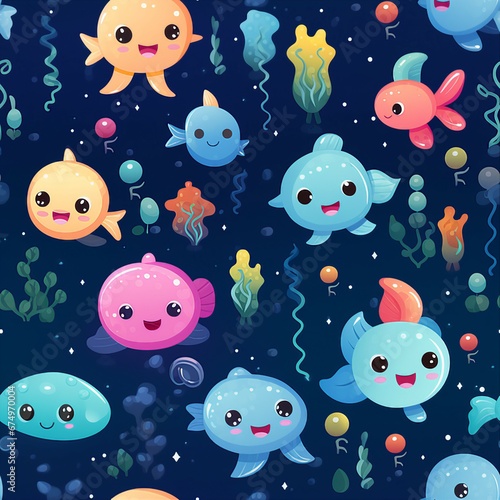 Kawaii Underwater Adventures Pattern