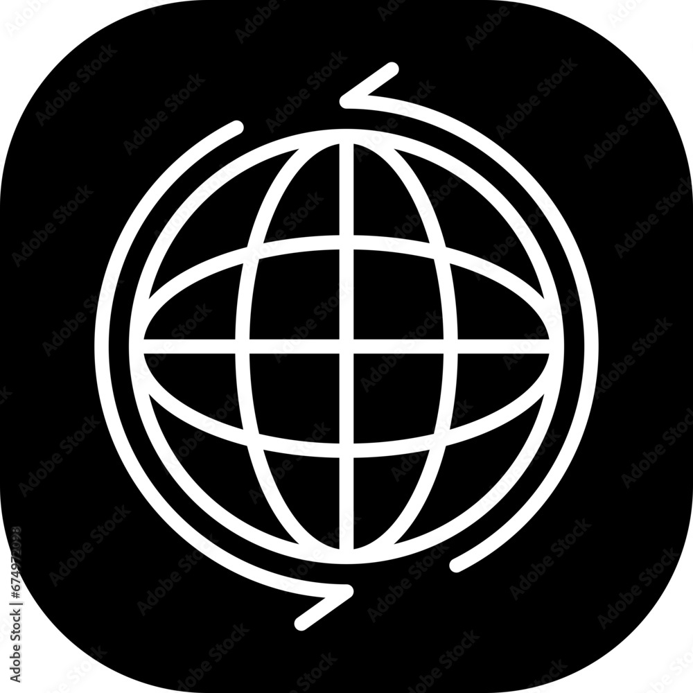 Global marketing icon with black filled line outline style. global, technology, business, network, digital, internet, world. Vector illustration