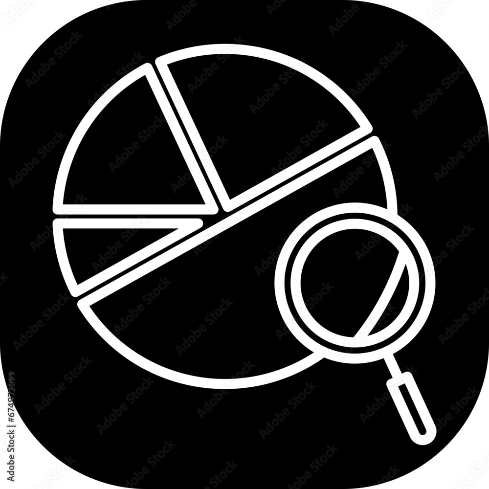 Data analysist marketing icon with black filled line outline style ...