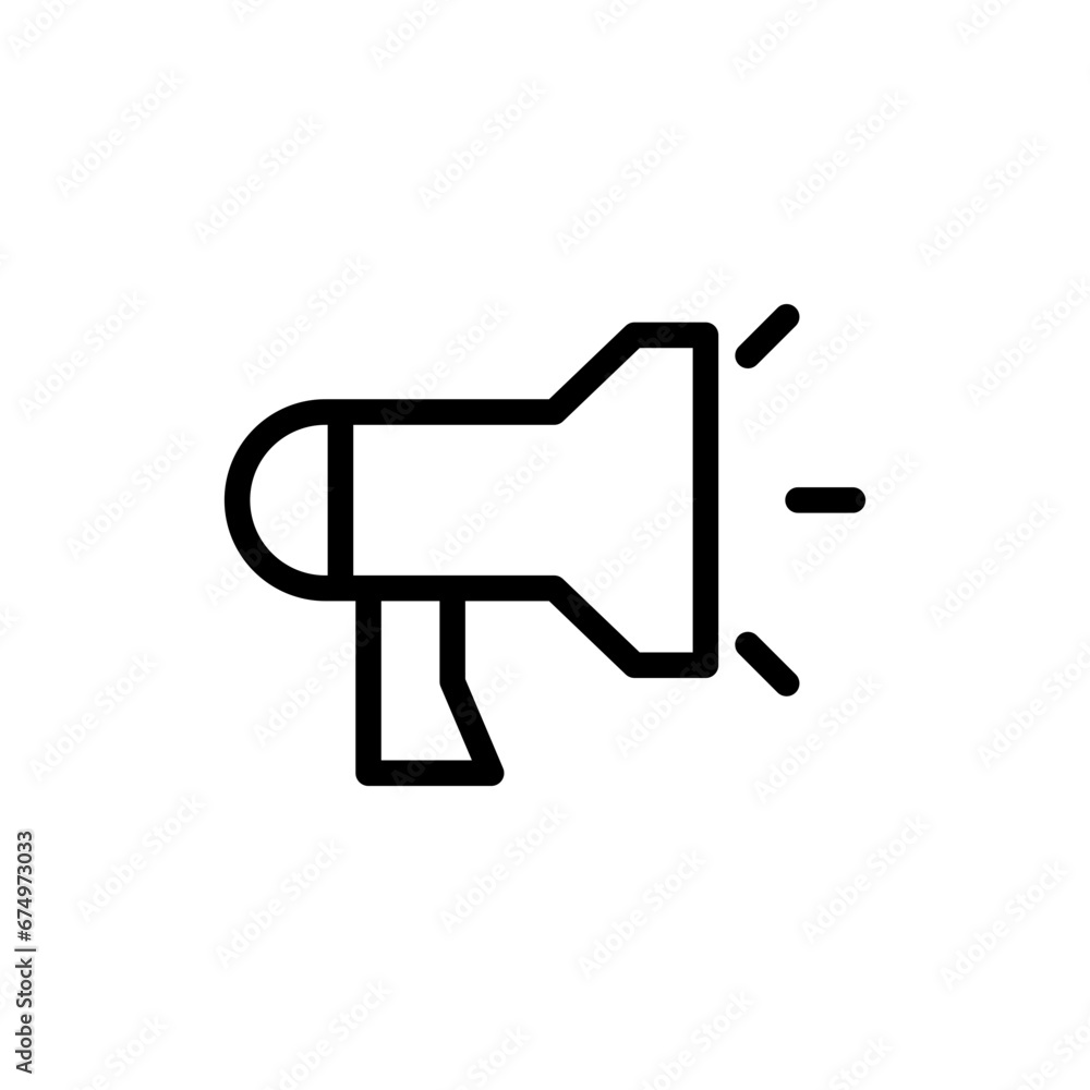 Advertising marketing icon with black outline style. communication, advertising, business, marketing, concept, media, strategy. Vector illustration Advertising marketing icon with black outline style. communication, advertising, business, marketing, concept, media, strategy. Vector illustration