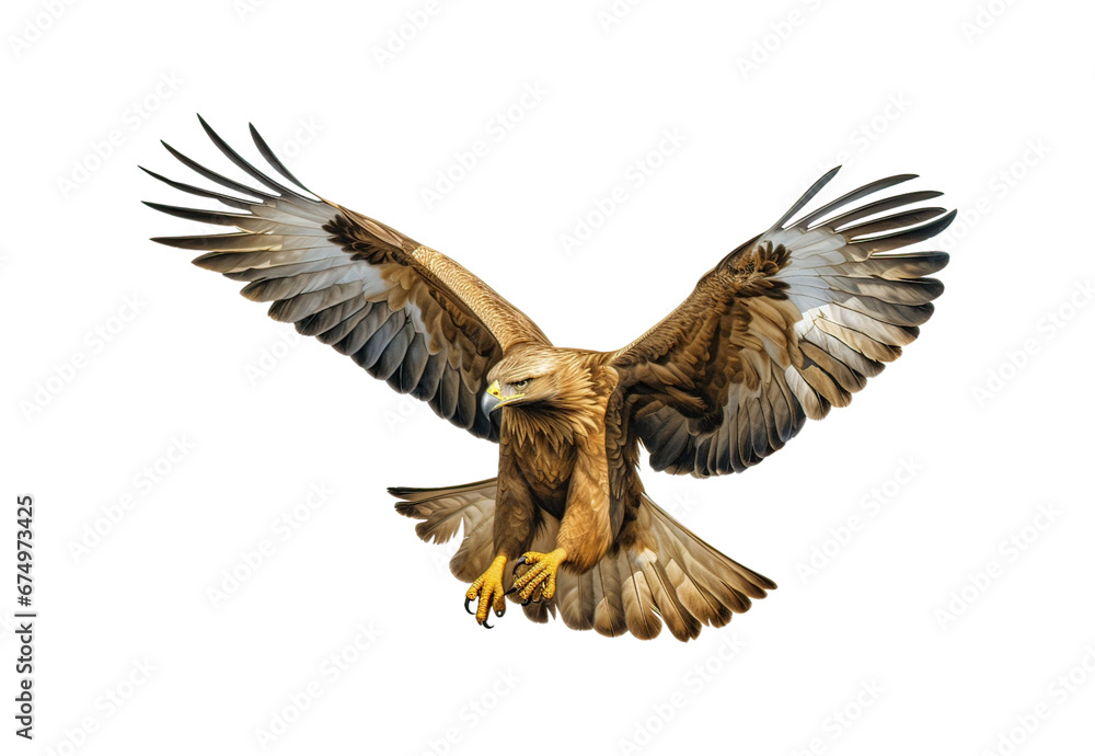 Obraz premium The golden eagle is flying.